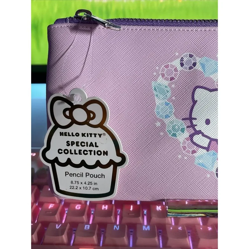 Hello Kitty Pencil Pouch Case Zipper Special 2024 Sanrio HK Bejeweled Pink